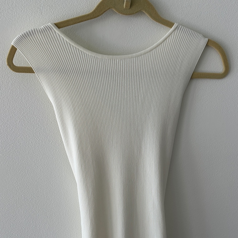 Line & Dot Cream Midi Dress - Picture 8 of 10